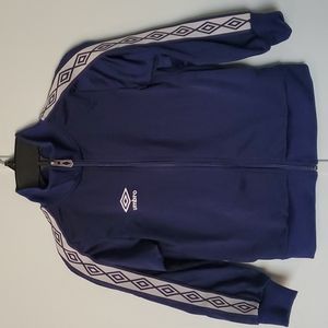 Boys Navy Blue Umbro Classic Diamond Track Jacket